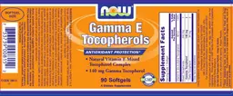 Label for Gamma E Tocopherols