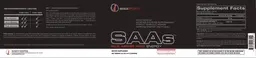Label for SAAs Silk Amino Acid Energy Watermelon