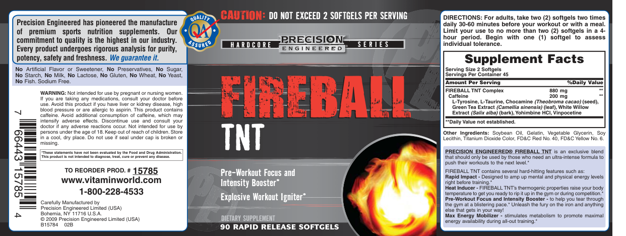 Label for Fireball TNT