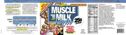 Label for Muscle Milk Light Peanut Butter Chocolate