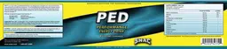 Label for PED Performance Energy Drink Raspberry Lemonade