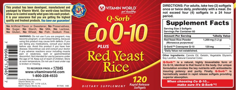 Q-Sorb Co Q-10 Plus Red Yeast Rice
