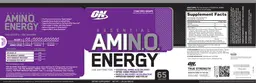 Label for Essential Amin.O. Energy Concord Grape