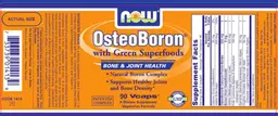 Label for OsteoBoron With Green Superfoods