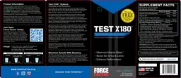 Label for Test X180 Testosterone Booster