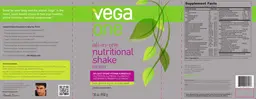 Label for One All-In-One Nutritional Shake Berry