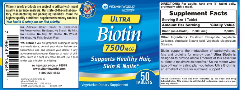 Ultra Biotin 7500 mcg
