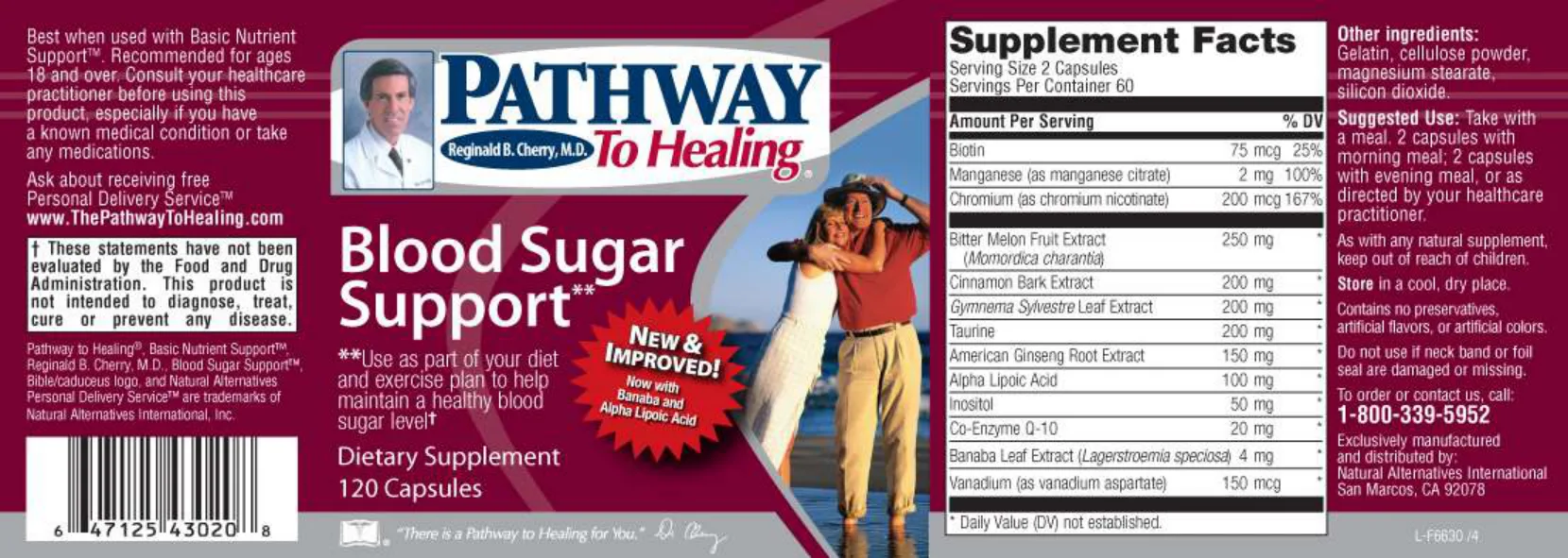 Label for Blood Sugar Support