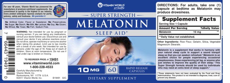 Super Strength Melatonin 10 mg
