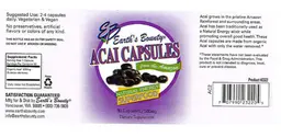 Label for Acai Capsules
