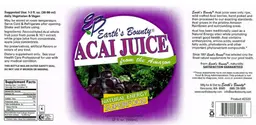 Label for Acai Juice