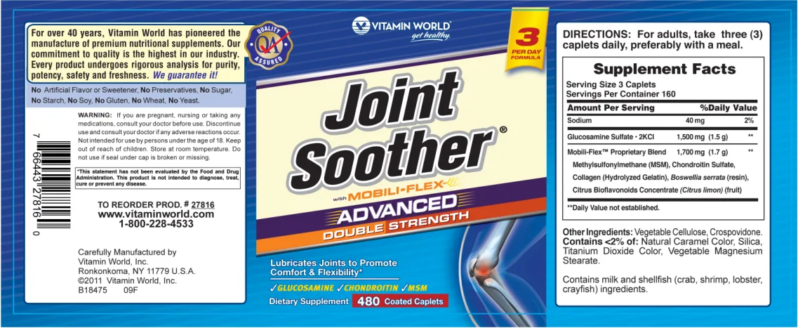 Label for Double Strength Joint Soother