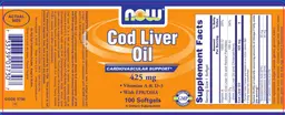 Label for Cod Liver Oil 425 mg