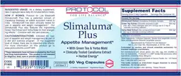 Label for Slimaluma Plus Appetite Management