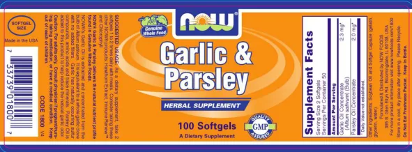 Label for Garlic & Parsley