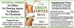 Label for Pure Green Coffee Bean Extract