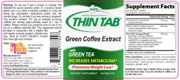 Label for Thin Tab Green Coffee Extract With Green Tea