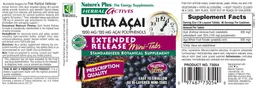 Label for Herbal Actives Ultra Açai 1200 MG/120 MG Acai Polyphenols Extended Release Mini-Tabs