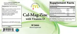 Label for Cal-Mag-Zinc With Vitamin D