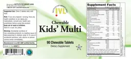 Label for Chewable Kids' Multi