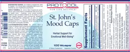 Label for St. John's Mood Caps