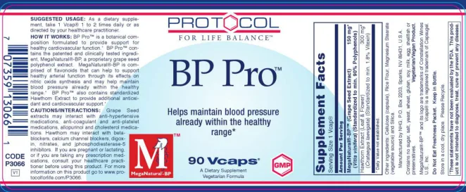 Label for BP Pro
