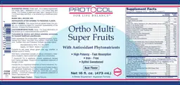Label for Ortho Multi Super Fruits Acai Flavor