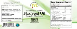 Label for Flax Seed Oil 1000 mg