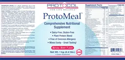 Label for ProtoMeal Natural Berry Flavor