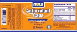 Label for Antioxidant Caps
