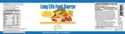 Label for Long Life Food Source