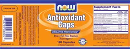 Label for Antioxidant Caps