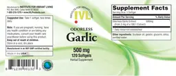 Label for Odorless Garlic