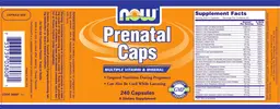 Label for Prenatal Caps