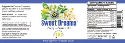 Label for Sweet Dreams Sleep Formula