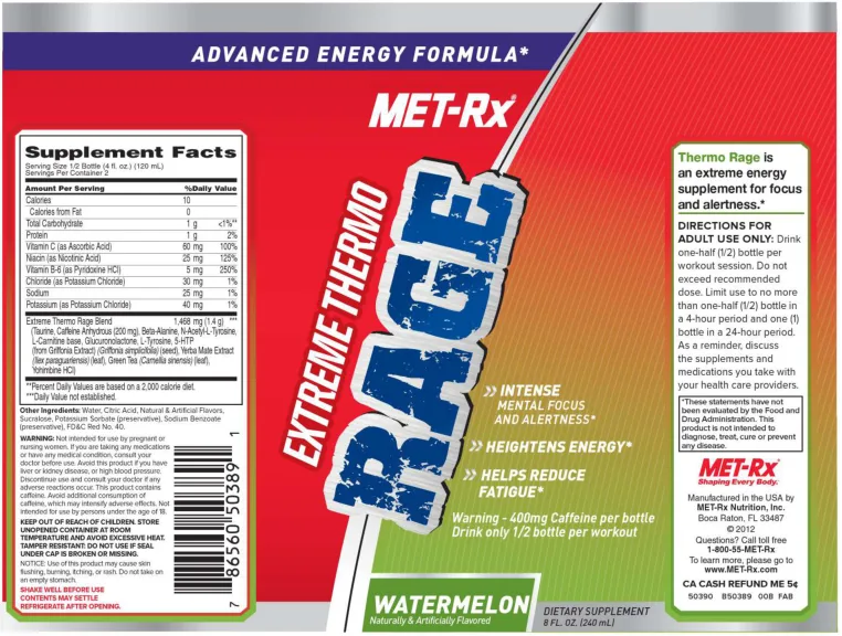 Label for Extreme Themo Rage Watermelon