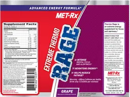Label for Extreme Themo Rage Grape