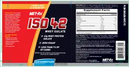 Label for ISO 42 Blue Raspberry Flavor
