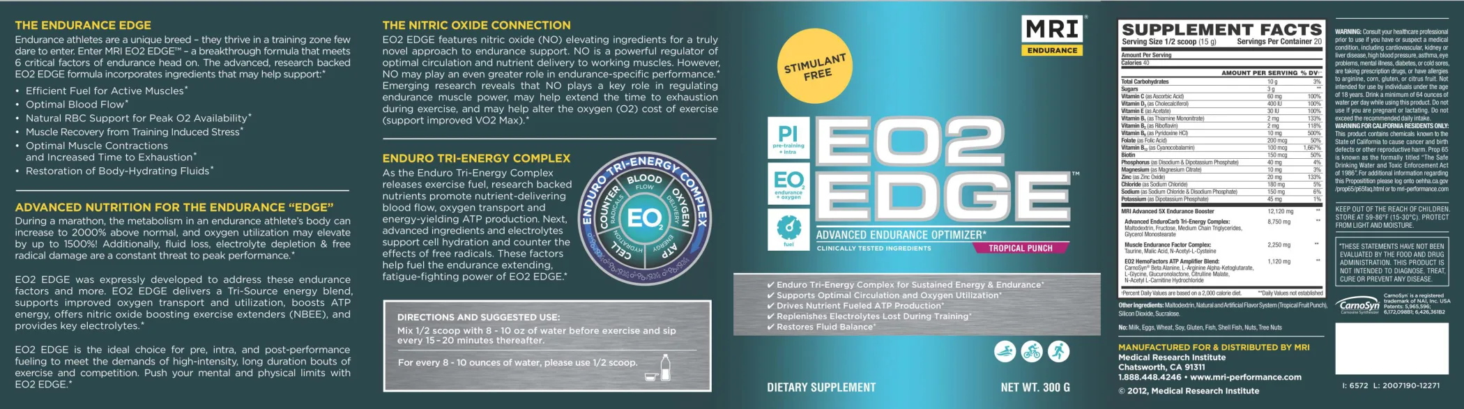 Label for EO2 Edge Tropical Punch