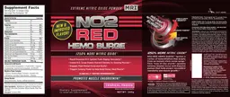 Label for NO2 Red Hemo Surge Tropical Freeze