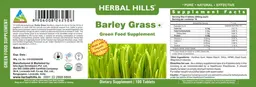 Label for Barley Grass Green Food Supplement