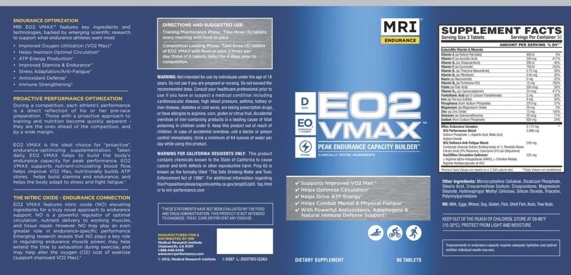 Label for EO2 VMAX