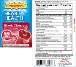 Label for Heart Health Black Cherry