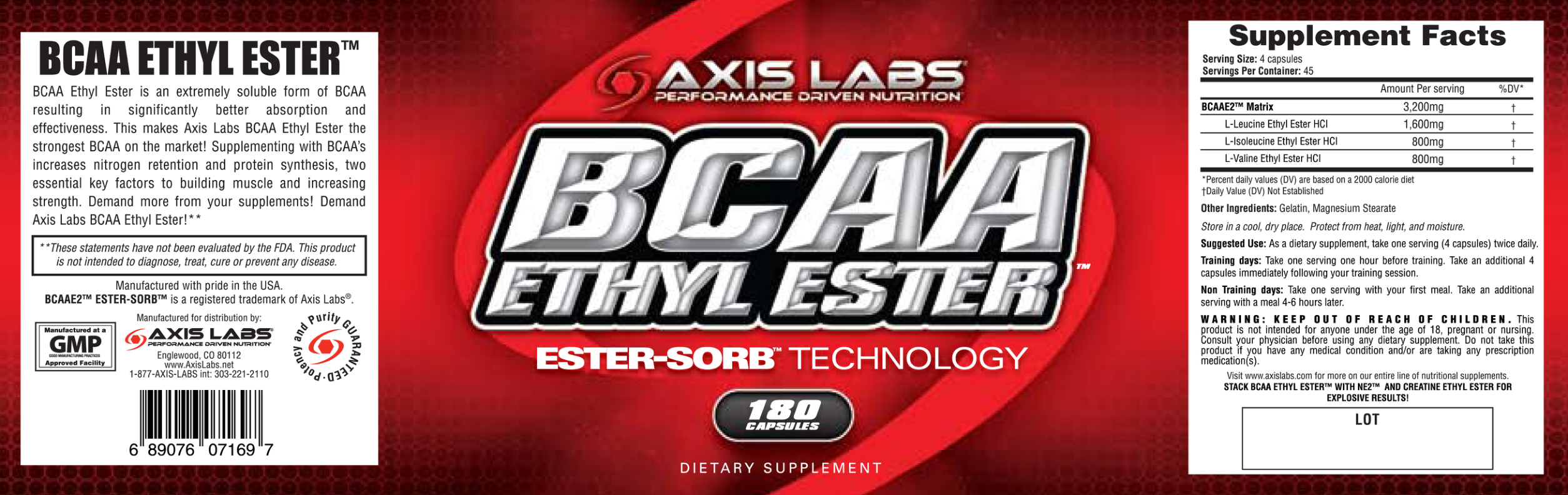 Label for BCAA Ethyl Ester