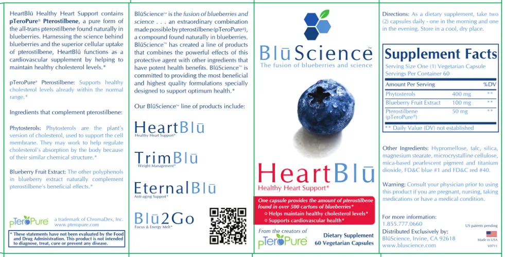 Label for Heart Blu
