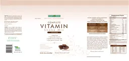 Label for Complete Vitamin Shake Mix Chocolate