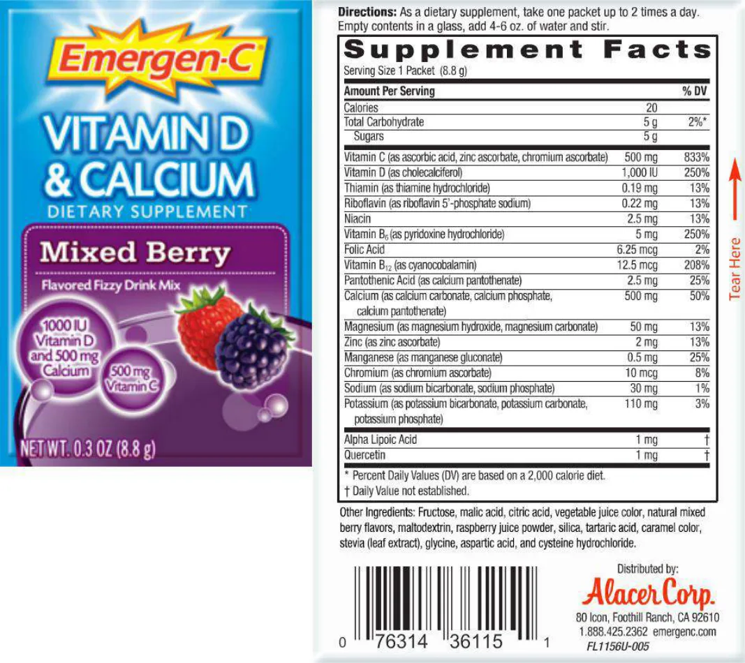 Label for Vitamin D & Calcium Mixed Berry
