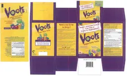 Label for Voots Veggie-Fruit Tarts Mixed Berry Flavor