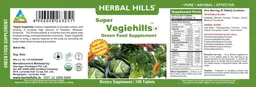 Label for Super Vegiehills Green Food Supplement