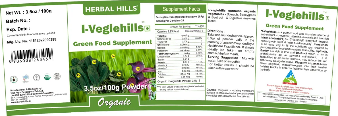 Label for I-Vegiehills
